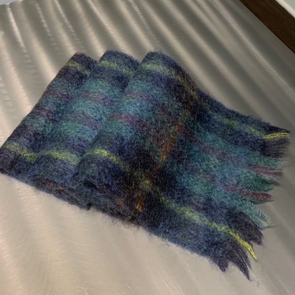 Scottish Wool Accessories - Teal Mohair Scarf from Scotland NWOT